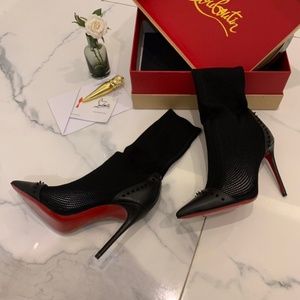 Christian Louboutin Black Dovi Dova 100 Maille Soc